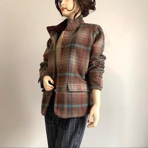 WOOLRICH Beautiful Wool Plaid BlazerJacket Quilted Lining size Large